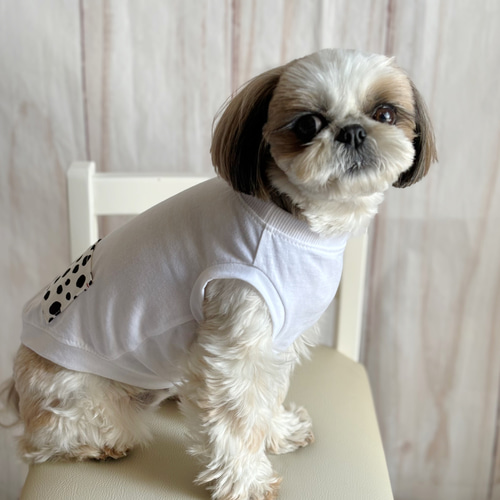 犬服 ポケット付きタンクトップ ダルメシアン柄 ペット服 わんこ