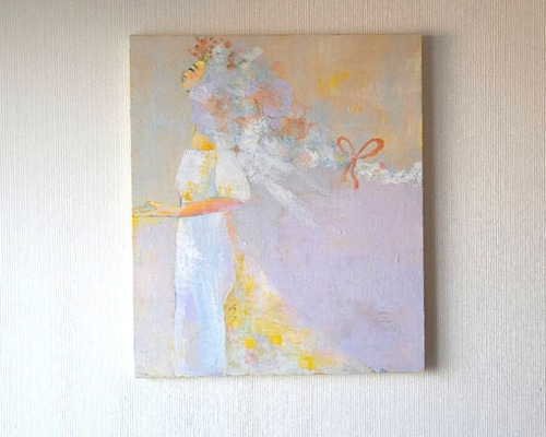 原画 絵画 『光の祝福』 油絵 キャンバスサイズF10 気軽に アート