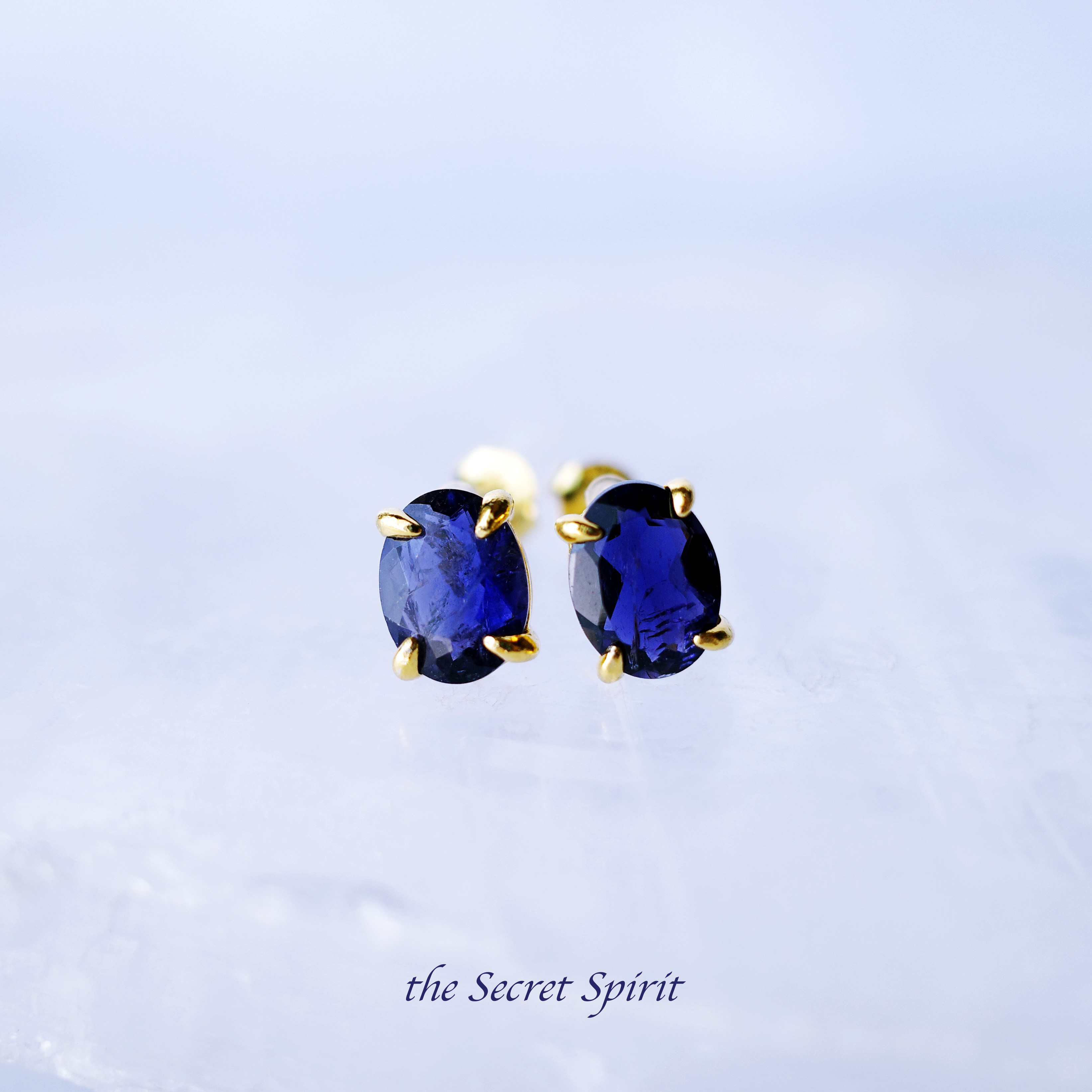 【正しい方向へと導く】アイオライト ピアス