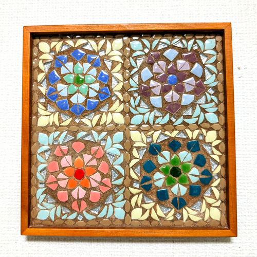 新作 2025 モザイクタイルアート 鮮やかモチーフ 壁掛け額 ～一押し