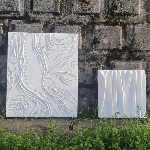 テクスチャーアート フジ テクスチャーアート/ホワイトインテリア/アブストラクト