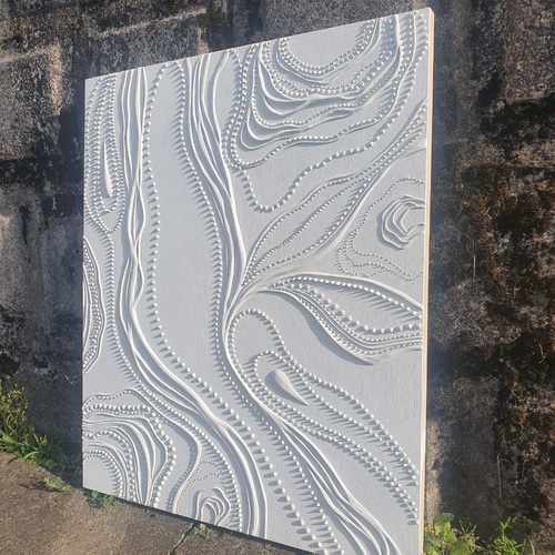 テクスチャーアート/ホワイトインテリア/アブストラクト