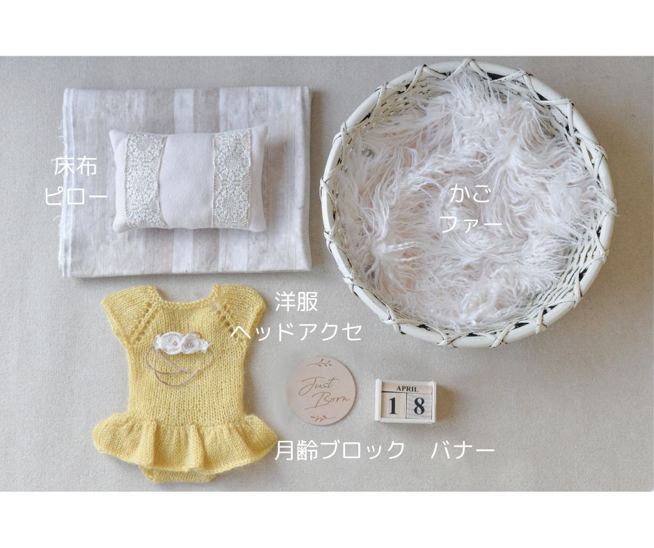 ＜２泊３日レンタル＞自宅で撮れるニューボーンフォトセット③｜現役フォトグラファー監修・説明書付き・片道送料無料