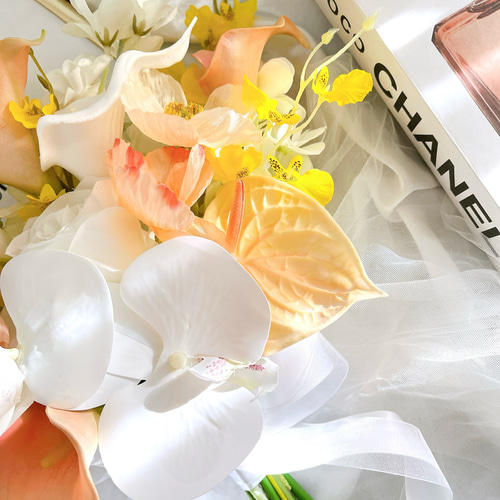 アーティフィシャルフラワーブーケ 結婚式 ウエディングブーケ 前撮り