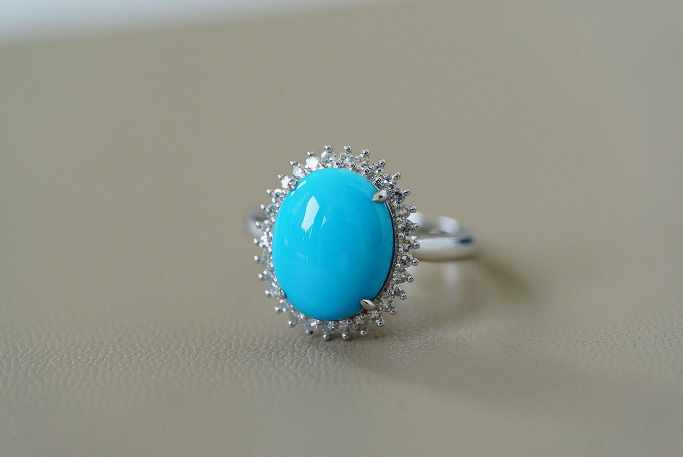 「眠り姫」K18ゴールド　成功・繁栄　12月の誕生石　アリゾナトルコ石　ターコイズ　リング