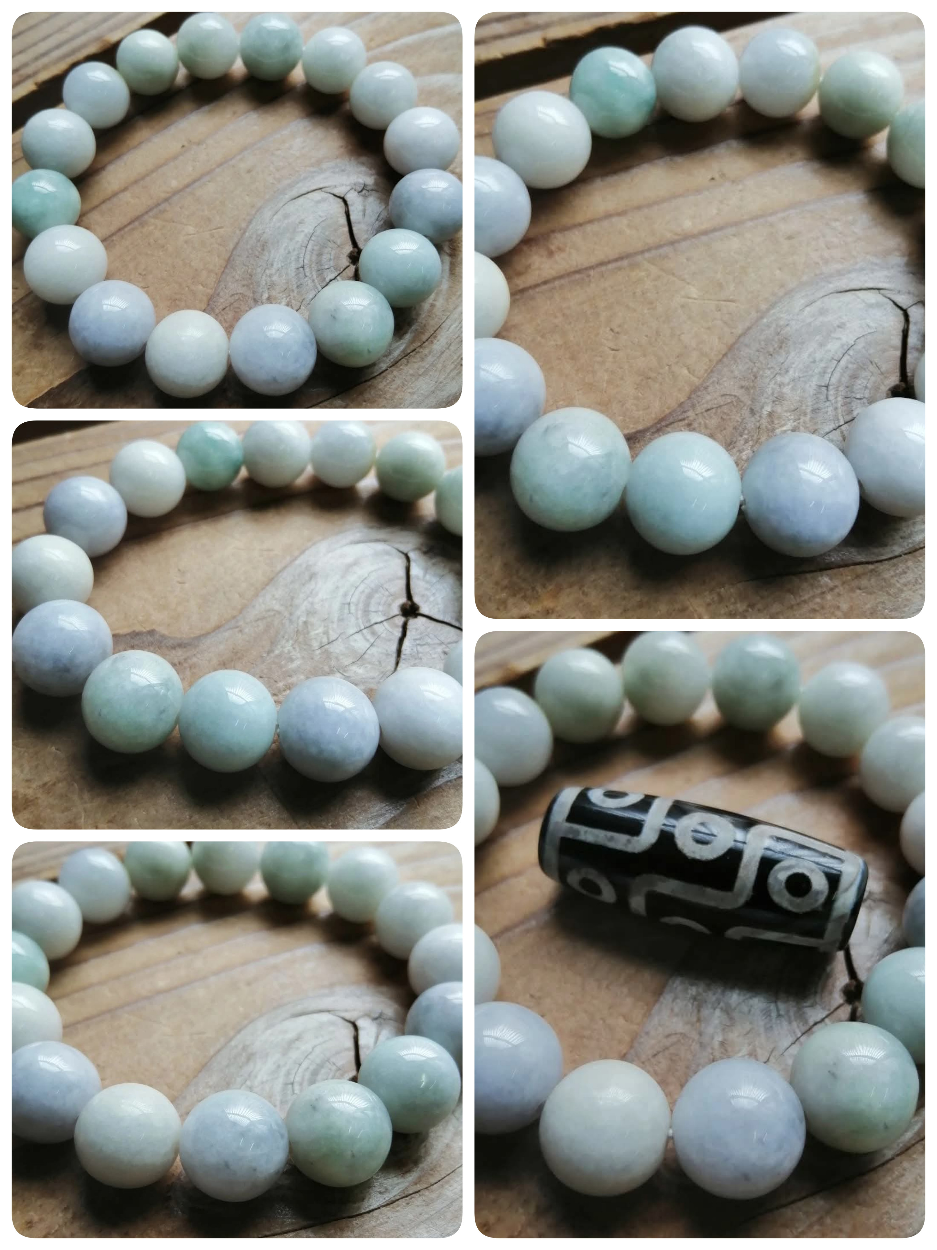 ◆ミャンマー産翡翠のブレスレット 10000円（送料無料） 13mm ※九眼天珠をお入れした場合12500円（送料無料）