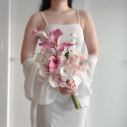 アーティフィシャルフラワーブーケ ウェディングブーケ クラッチブーケ