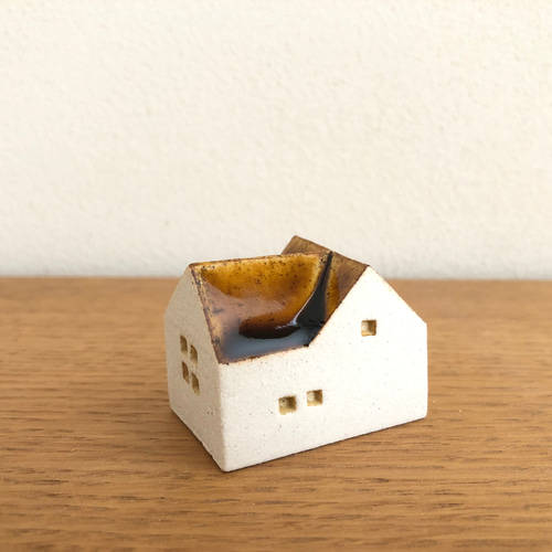 よしおかれい 家のオブジェ 2棟家L ブラウン その他置物 よしおかれい