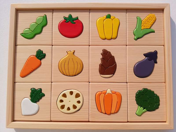 木製お野菜パズル 2枚目の画像