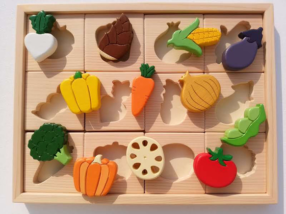 木製お野菜パズル 6枚目の画像