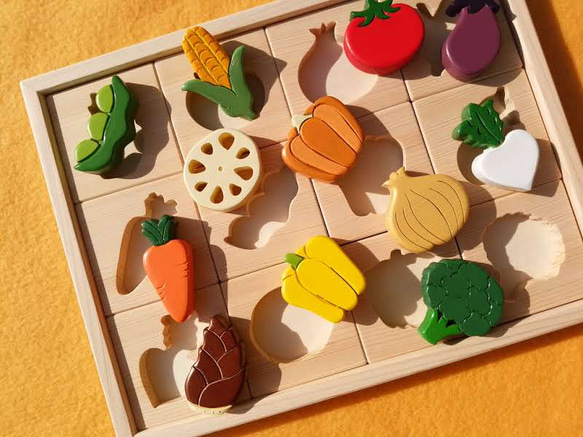 木製お野菜パズル 4枚目の画像