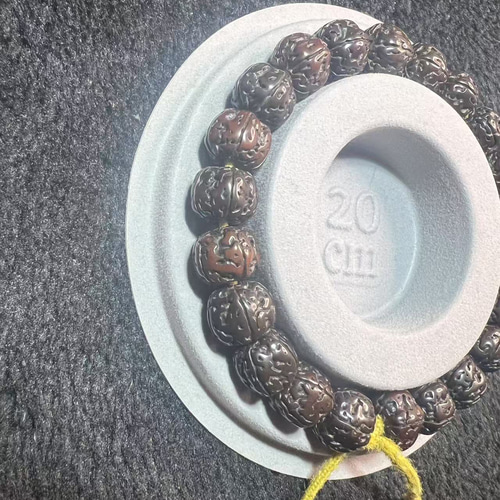 ルドラクシャ(菩提樹の実) 五弁双龍紋インドネシア花王小金剛菩提