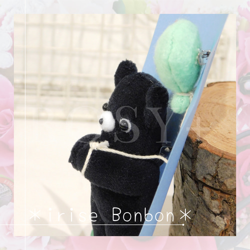 うるうるお目目黒熊さん ぬいぐるみ ハンドメイド 海外作家様