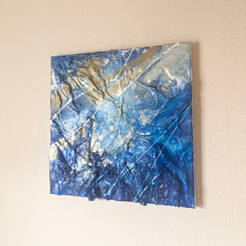 Dive/ 抽象画 (S4) /アート/インテリア/モダン/現代アート/ゴールド