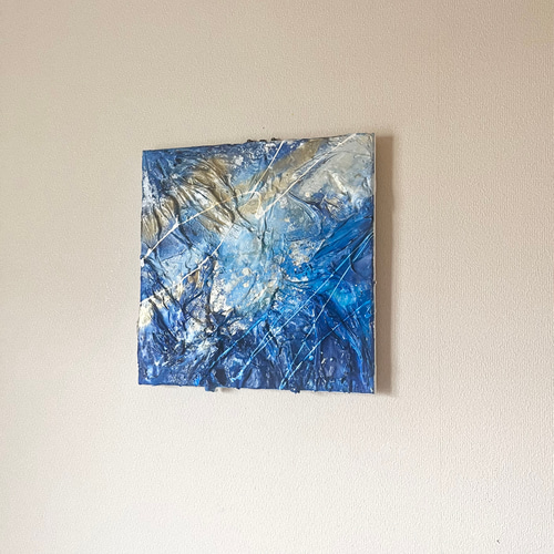 Dive/ 抽象画 (S4) /アート/インテリア/モダン/現代アート/ゴールド