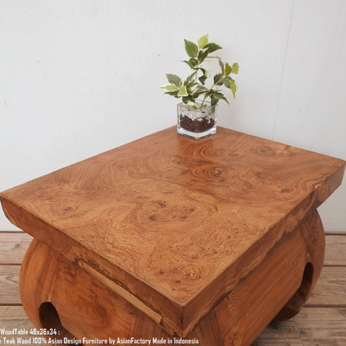 超希少 瘤杢のチーク材 一点物 極厚 一枚板 オールドチーク テーブル