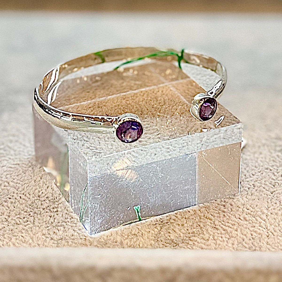 シルバーブレスレット アメジスト シルバー925 天然石 レディース ハンドメイド 一点物 2月誕生石