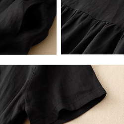 レディース 演奏会 夏の綿麻ワンピース 、コットンリネンワンピース、コットンワンピース、ロングワンピース 4枚目の画像