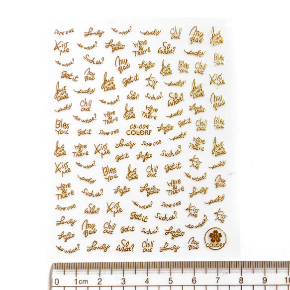 3D ネイル シール  アルファベット ゴールド シルバー セット(S094) 2枚目の画像