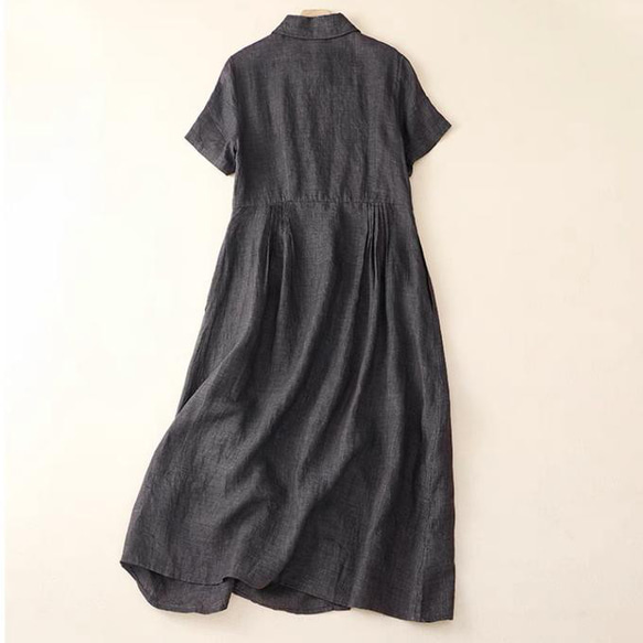 唯一無二 着物ドレス 柔らかい 演奏会 和太鼓 衣装 着物リメイク ゆったりワンピース 着物衣装 和柄ワンピース 浴衣ワ 4枚目の画像