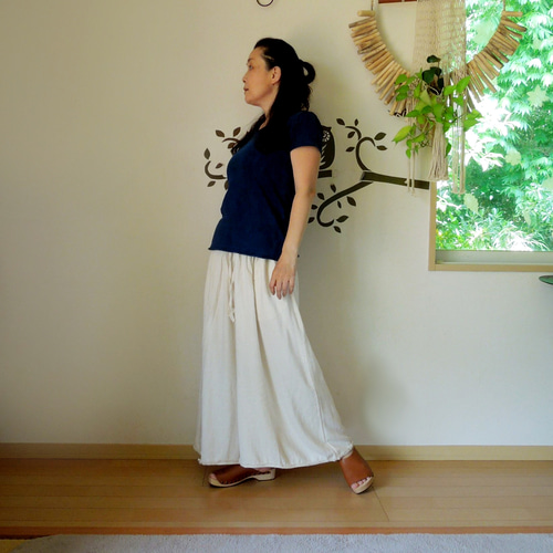 asana ヘンプコットン スリムTee・草木染めチーク asana ヘンプコットン スリムTee・草木染めチーク Tシャツ holy
