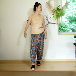 asana ヘンプコットン スリムTee・草木染めライトツリー asana ヘンプコットン スリムTee・草木染めライトツリー Tシャツ