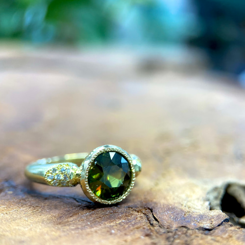 K18スフェーンリング(送料無料)スカドゥルー産 指輪・リング kakaz