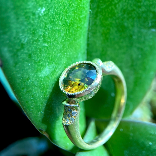 K18スフェーンリング(送料無料)スカドゥルー産 指輪・リング kakaz