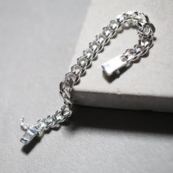 Qroza ブレスレット メンズ 925刻印 シルバー メッキ 喜平ブレスレット