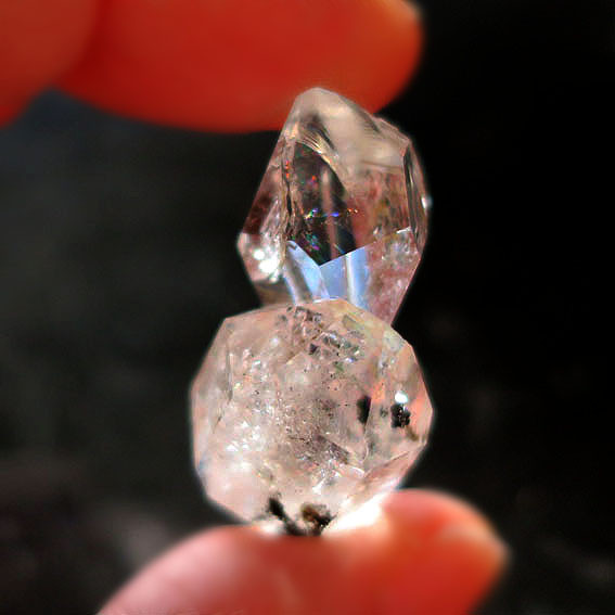 ハーキマーダイヤモンド・ツインポイント原石・結晶・鉱物 28.10ct ｜春の誕生石2025