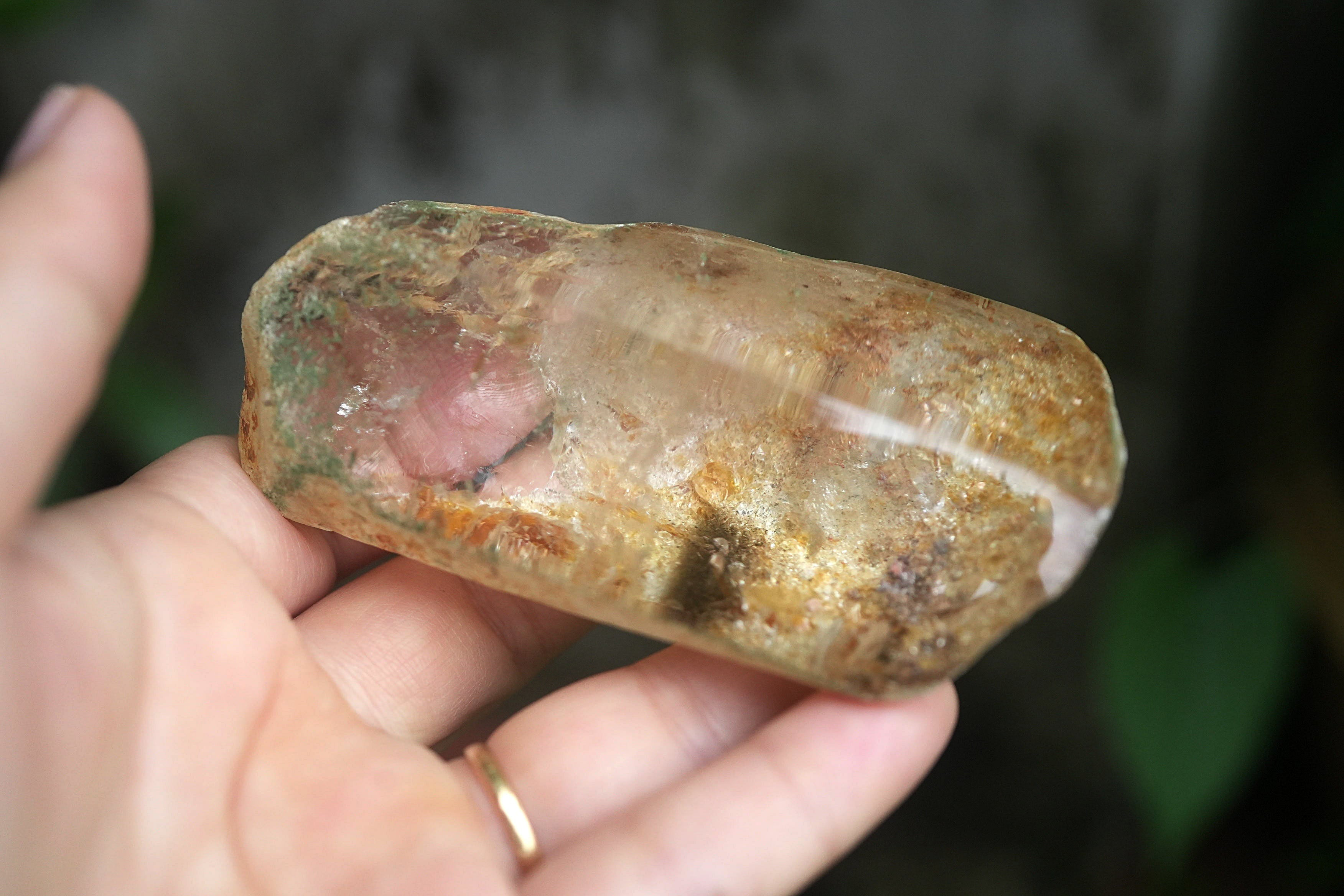 縞模様の透明水晶★ガーデンクォーツ原石 s1429 4,396円