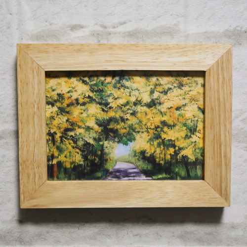 ポストカード【ミモザのトンネル】 絵画 HR 通販 19133449｜Creema