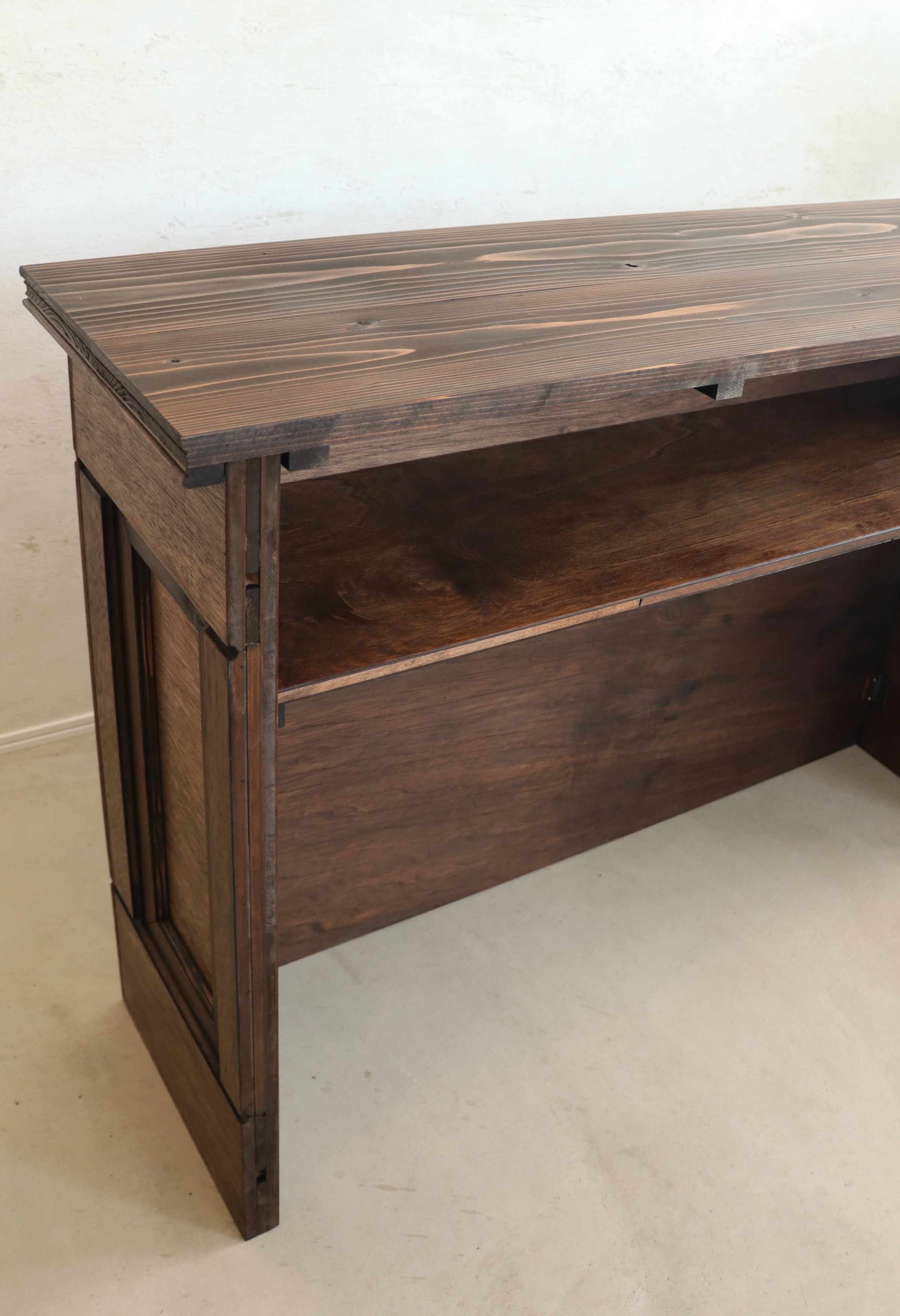 折畳みアンティークレジカウンター 折たたみテーブル プランツスタンド 水槽 商品ディスプレイ 店舗什器 マルシェ