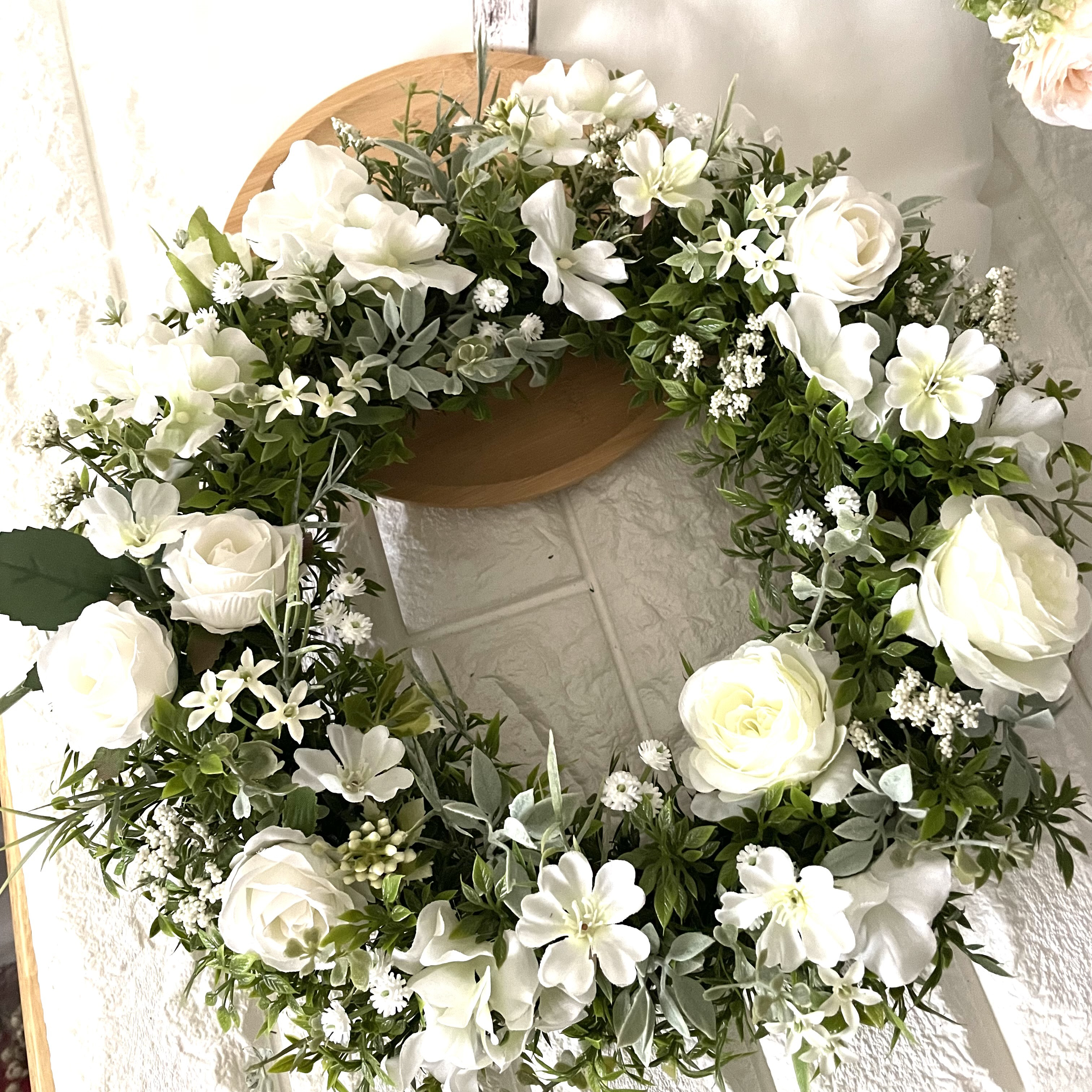 ナチュラルリース　ホワイト　母の日