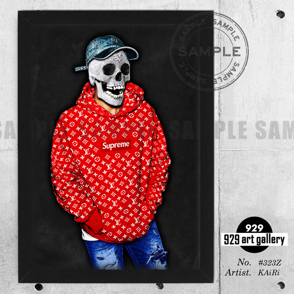 SUPREME type☆オマージュアートインテリアポスター＃323Z