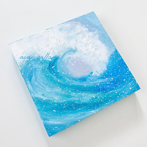 光の粒】絵画 原画 油絵 / 海 空 星 青 水色 絵画 aiai_gallery