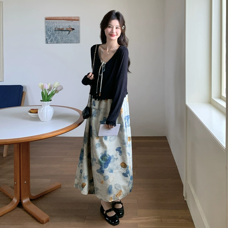 トップスとスカートの2点セット 夏の新作、旅行 ワンピース、レディース、 ゆったりおしゃれ シンプル 大人可愛い ゆった