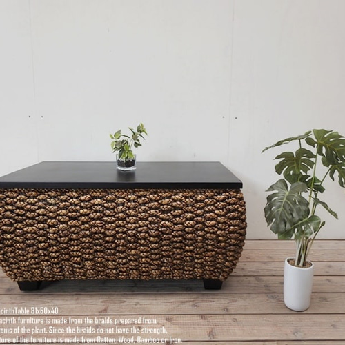 チーク＆ウォーターヒヤシンス コーヒーテーブル バリ家具 アジアン