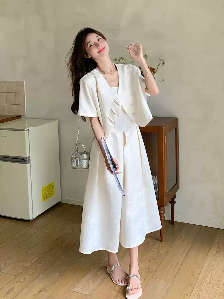 トップスとスカートの2点セット#定番 #人気 やや薄手 結婚式 演奏会 レトロ可愛い 唯一無二 着物ドレス 柔らかい 演