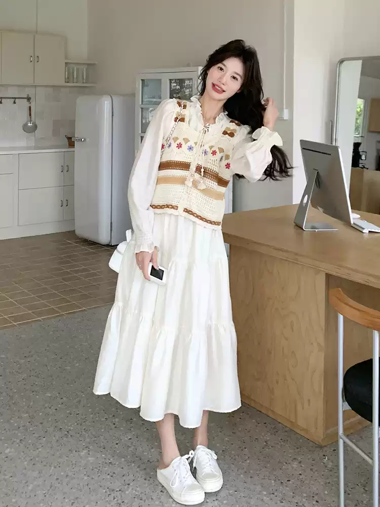 トップスとスカートの2点セット 夏の新作、旅行 ワンピース、レディース、 ゆったりおしゃれ シンプル 大人可愛い ゆった