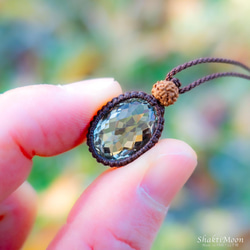 おだやかな波の誘い♪大粒ラリマーの天然石マクラメ編み