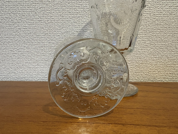 フランスの古いワイングラス　アンティーク　ブロカント　【ペアグラス】 9枚目の画像