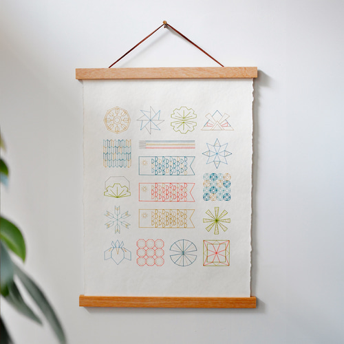 ハンドメイドタペストリー 紙刺繍キット】こどもの日 紙刺繍タペストリー Lサイズ キット