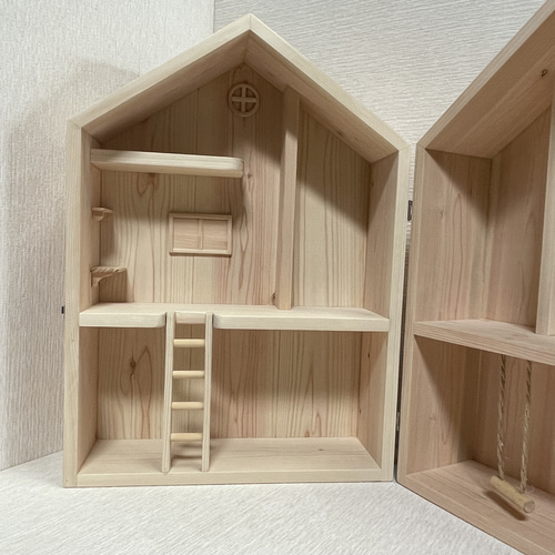 ブック型ドールハウス（ヒノキ材） その他家具 かけはし君 通販