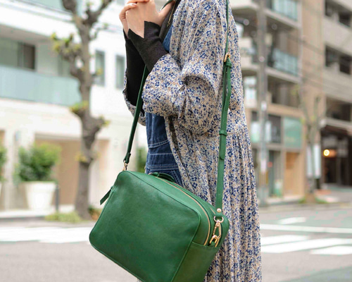 ★ハンドメイド★ ミニチュア ハート ポシェット ショルダーバッグ グリーン ☆ハンドメイド☆ ミニチュア ハート ポシェット ショルダーバッグ