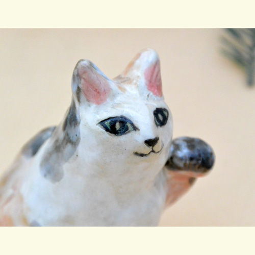 清水焼  猫三彩まねき猫（左手） 清水焼 猫三彩まねき猫（左手） 清水焼 猫三彩まねき猫（左手） 楽天