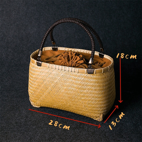 白竹 籠 工芸品 手編み かごバッグ バンブーバスケット 籠 かご バッグ