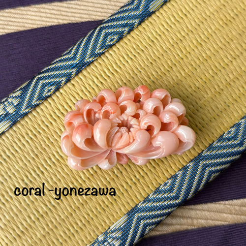 珊瑚の帯留.〜乱菊咲き乱れ〜 長期持ち越し品 その他アクセサリー