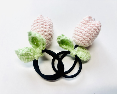 チューリップ ヘアゴム かぎ編み ヘアゴム おさ屋 通販 19136729