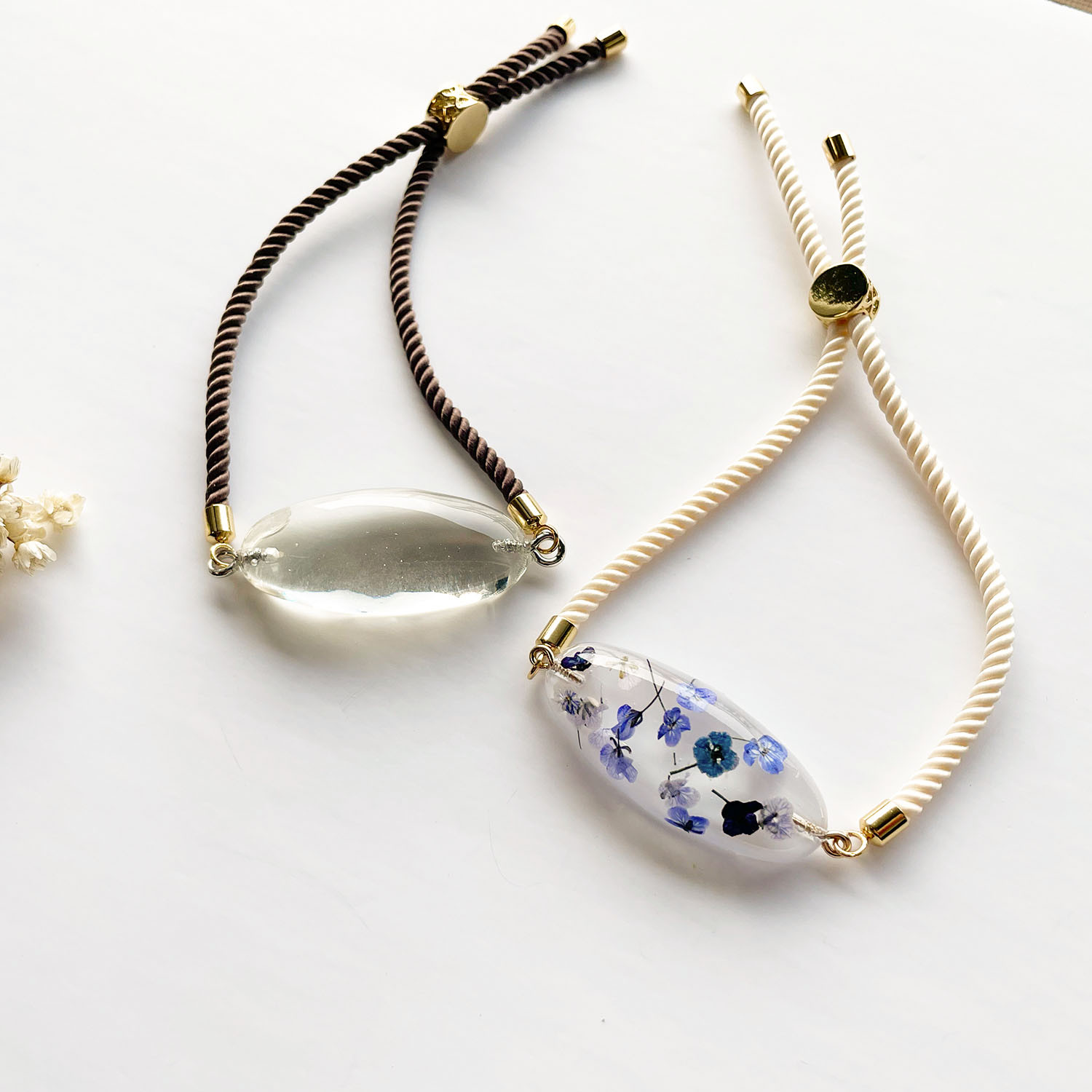 うちの子【遺骨・遺毛メモリアル】レジンブレスレット2個セット　 C-033